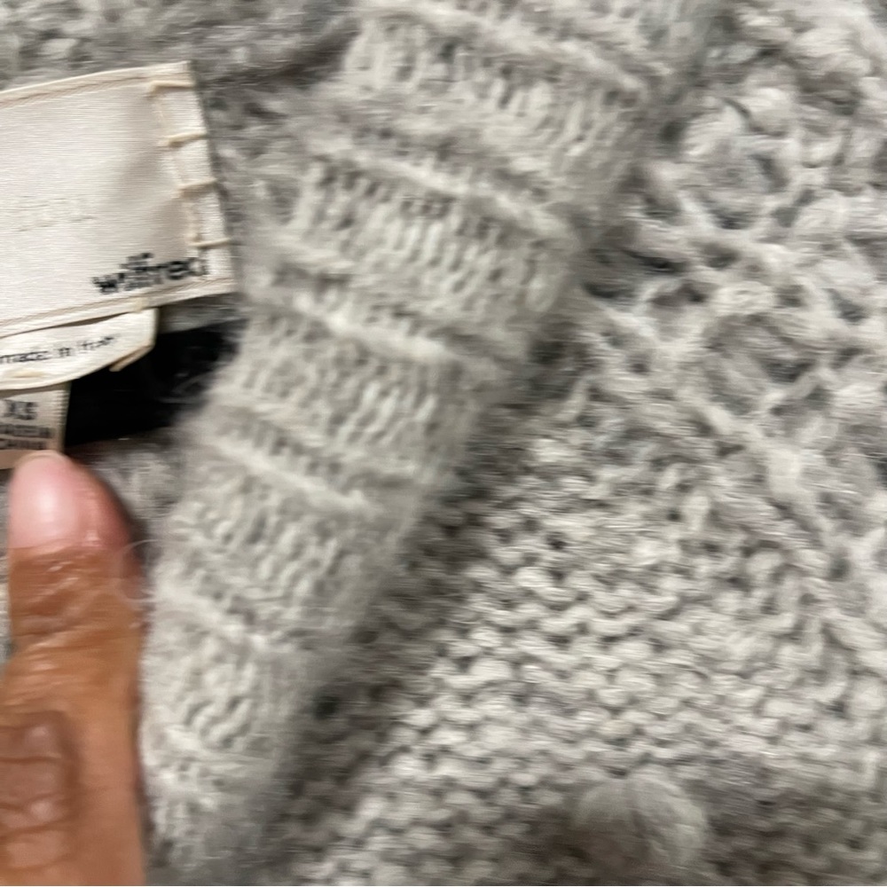 Le fou Wilfred by Aritzia Cableknit Sweater gray in size XS - Picture 5 of 6